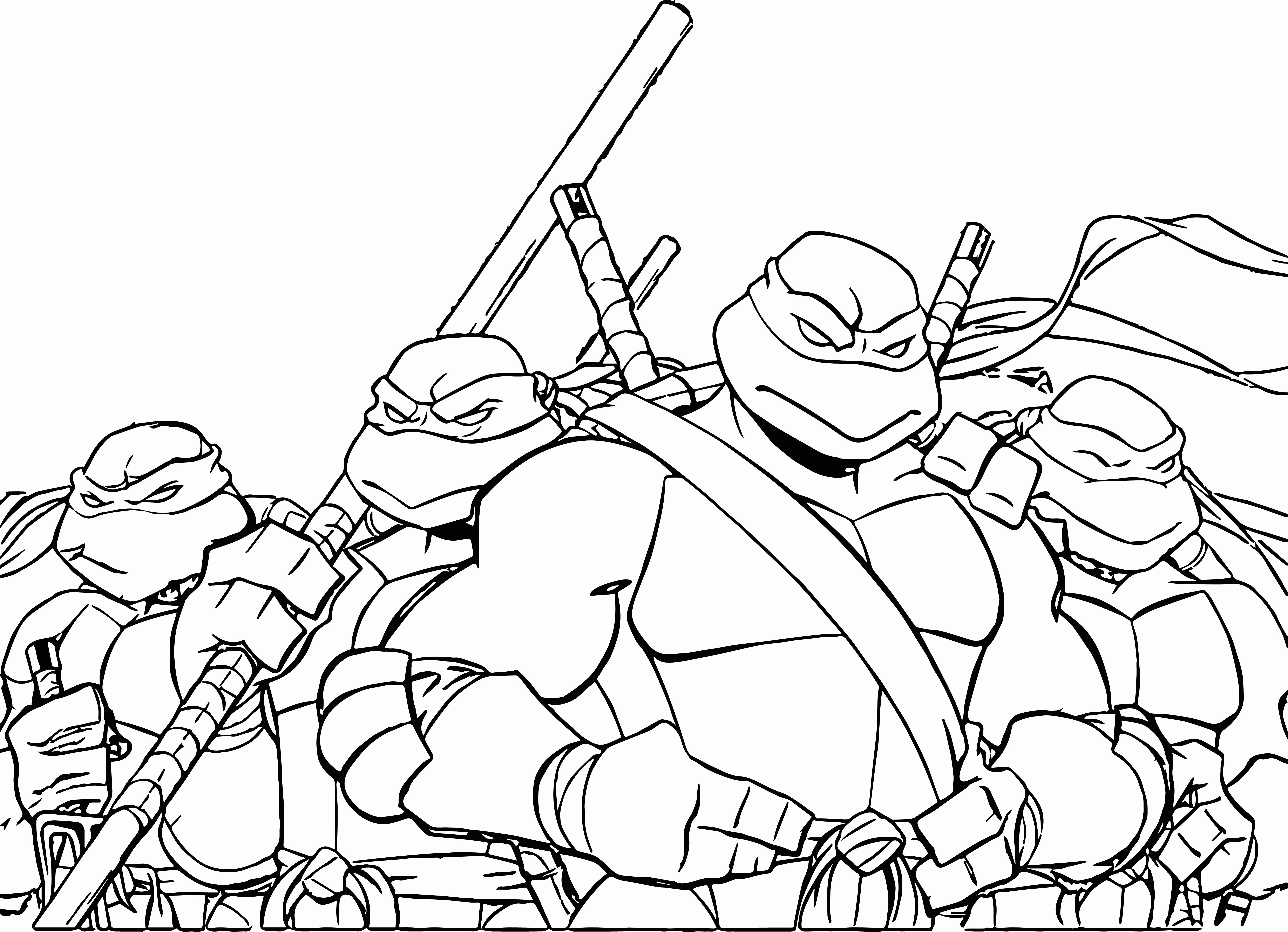 50 Printable Ninja Turtle Coloring Book 69