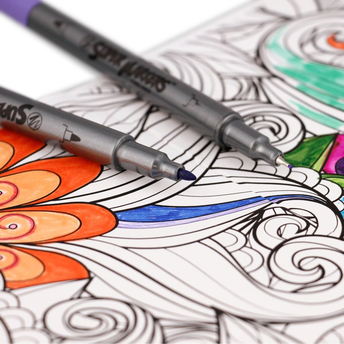 55 Markers For Adult Coloring Books 3