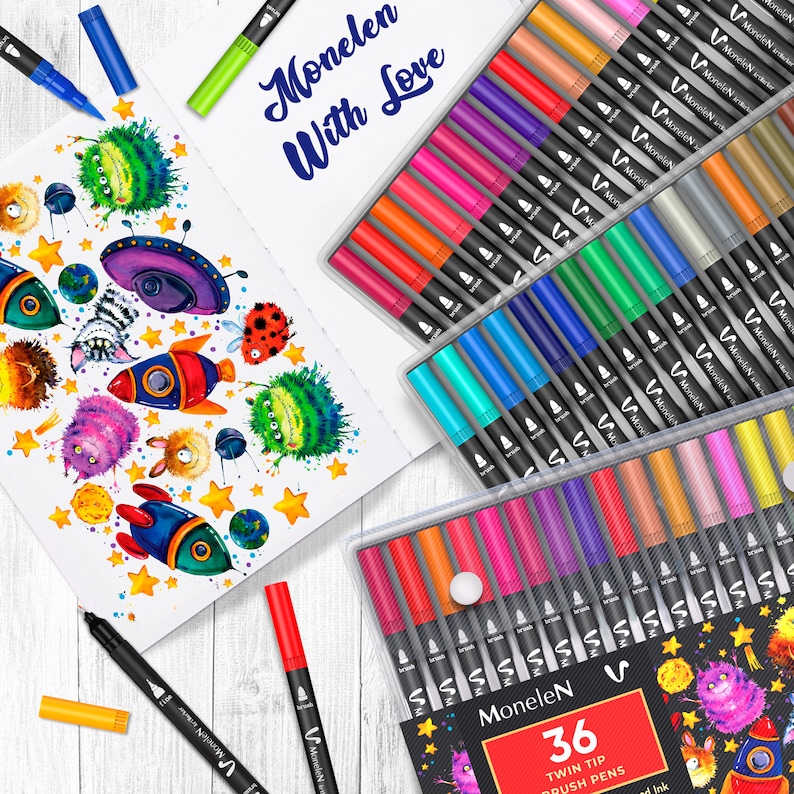 55 Markers For Adult Coloring Books 63