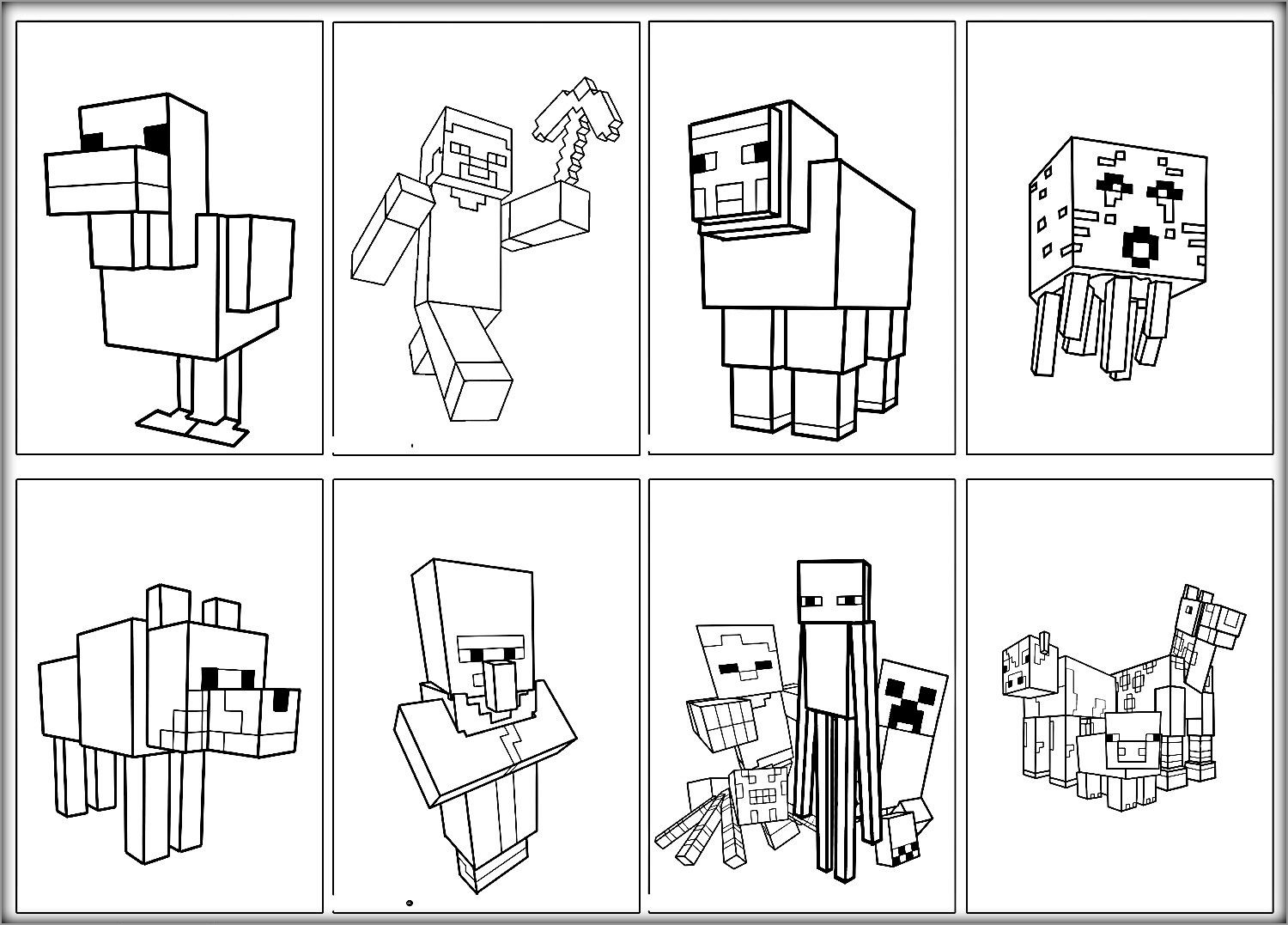 55 Minecraft Coloring Book 11