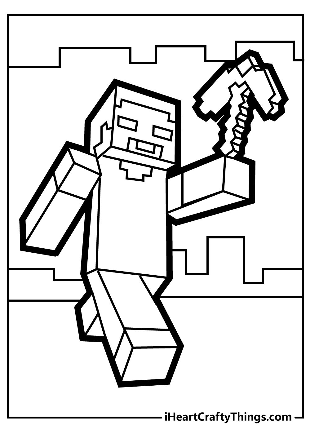 55 Minecraft Coloring Book 12