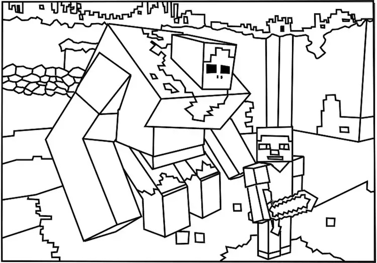 55 Minecraft Coloring Book 14