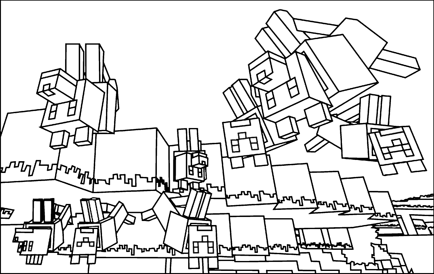 55 Minecraft Coloring Book 15