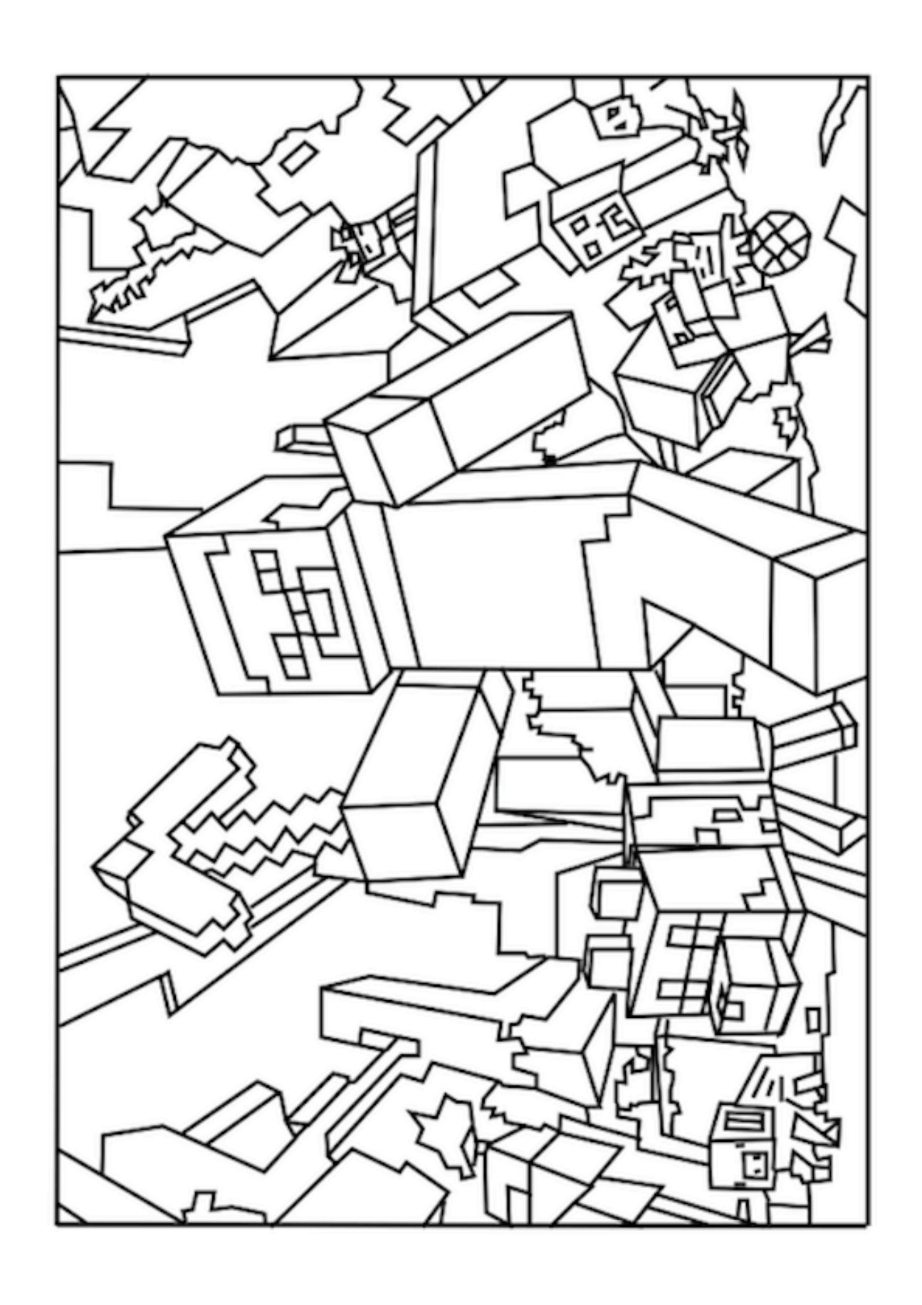 55 Minecraft Coloring Book 17