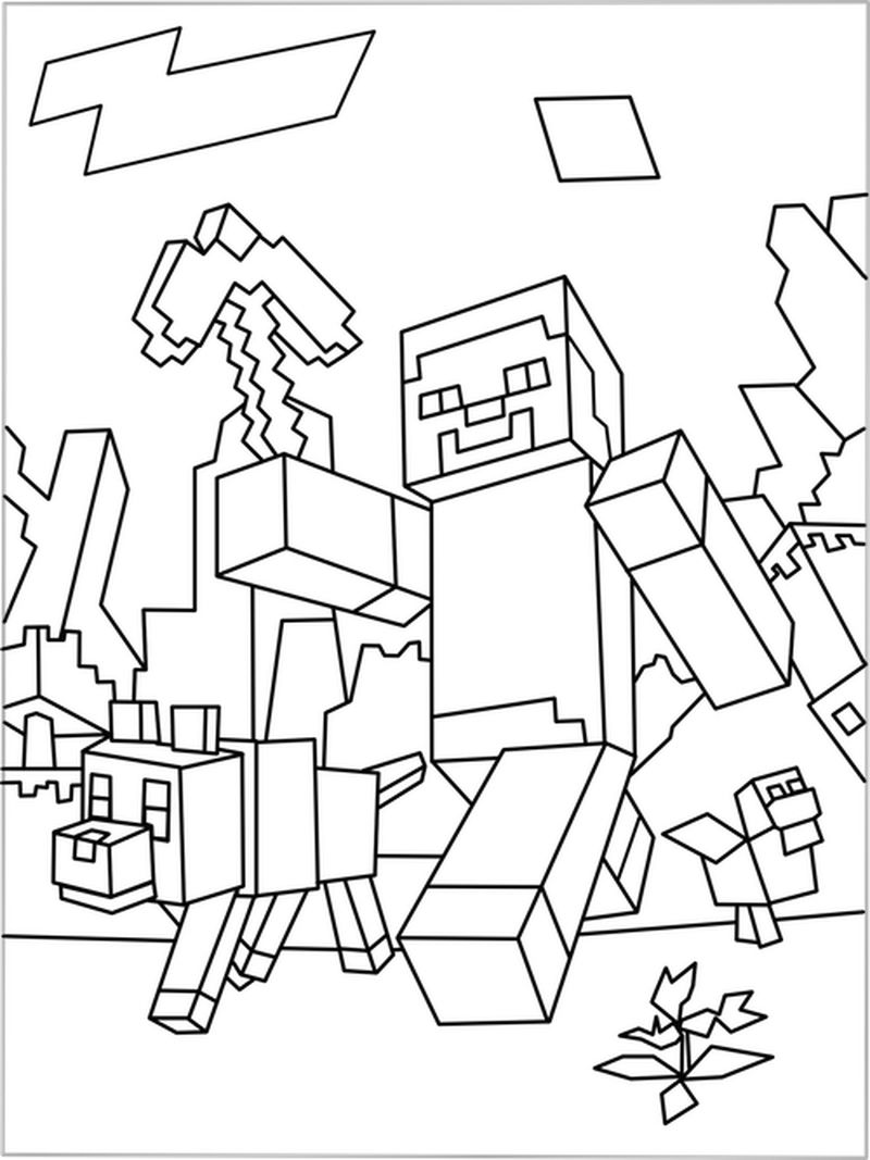 55 Minecraft Coloring Book 19