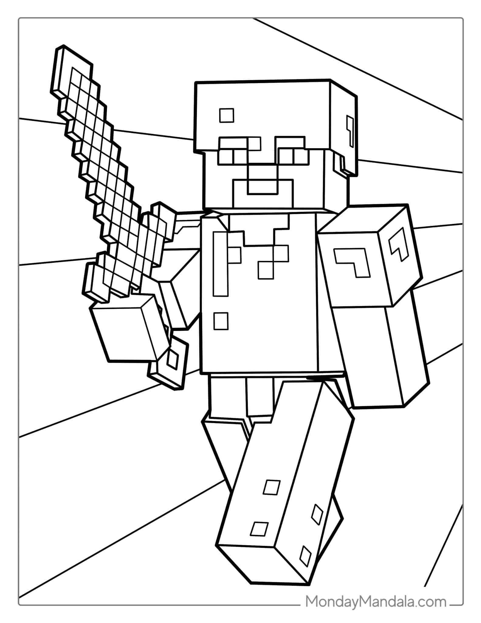 55 Minecraft Coloring Book 29