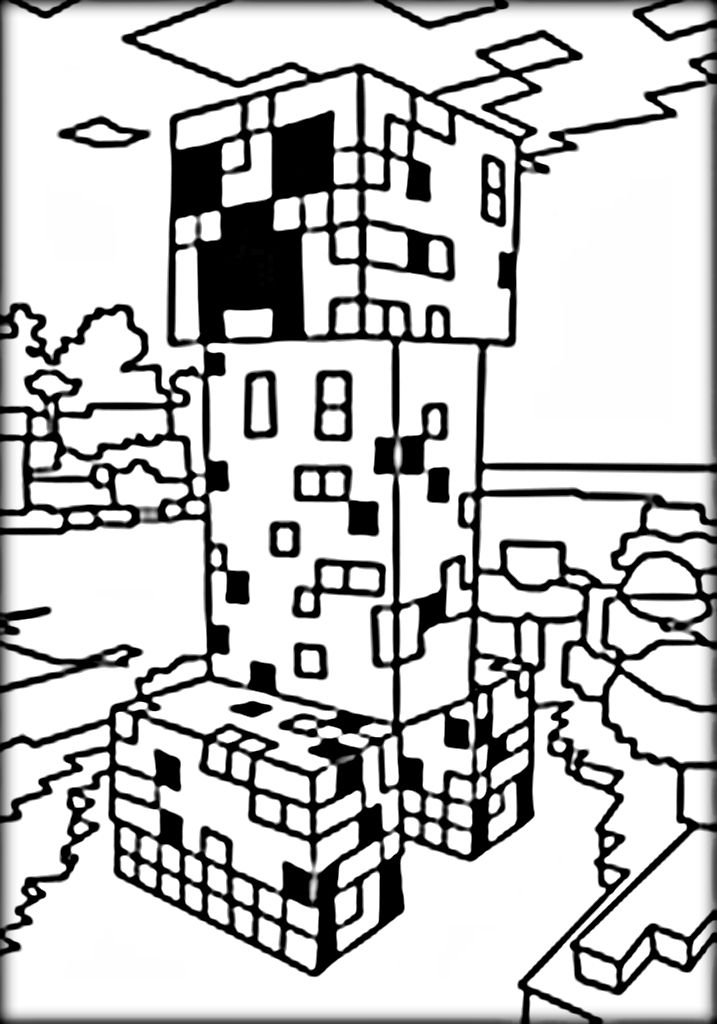 55 Minecraft Coloring Book 31