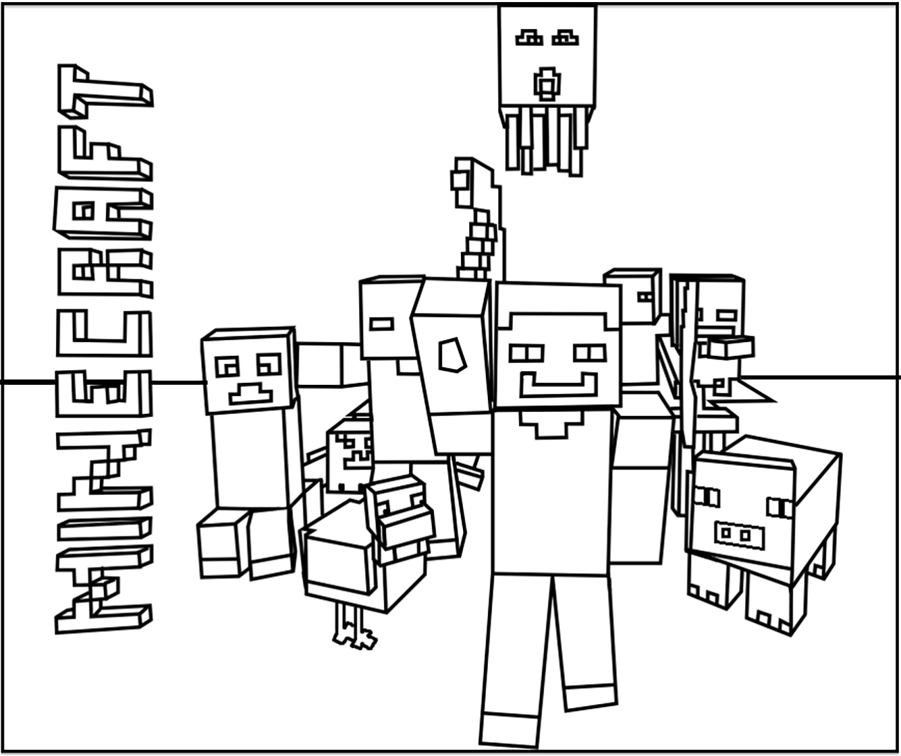 55 Minecraft Coloring Book 37