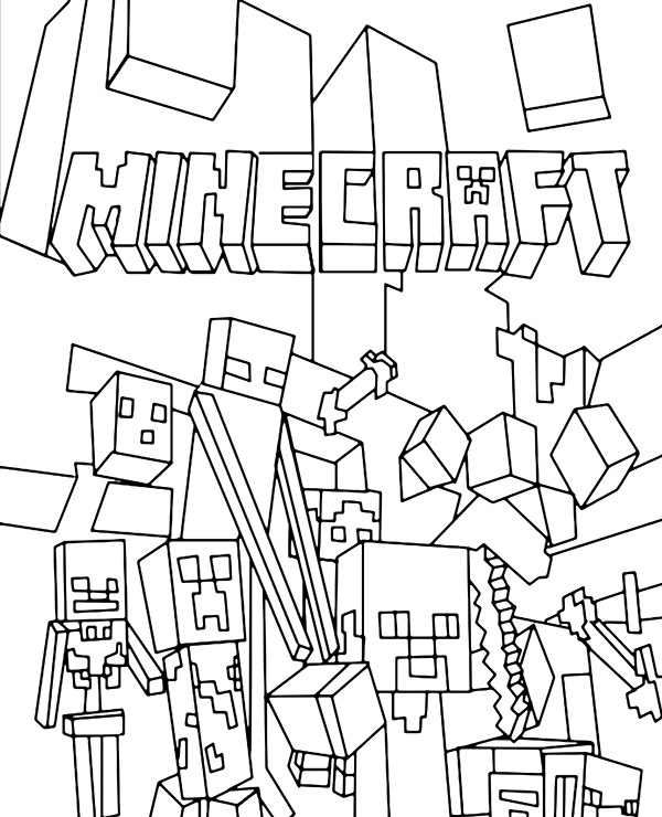 55 Minecraft Coloring Book 42