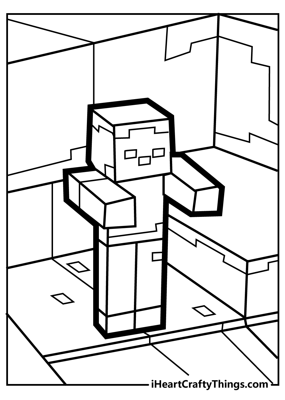 55 Minecraft Coloring Book 43