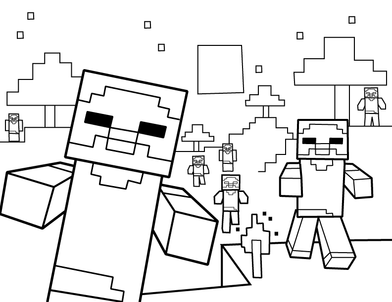 55 Minecraft Coloring Book 50