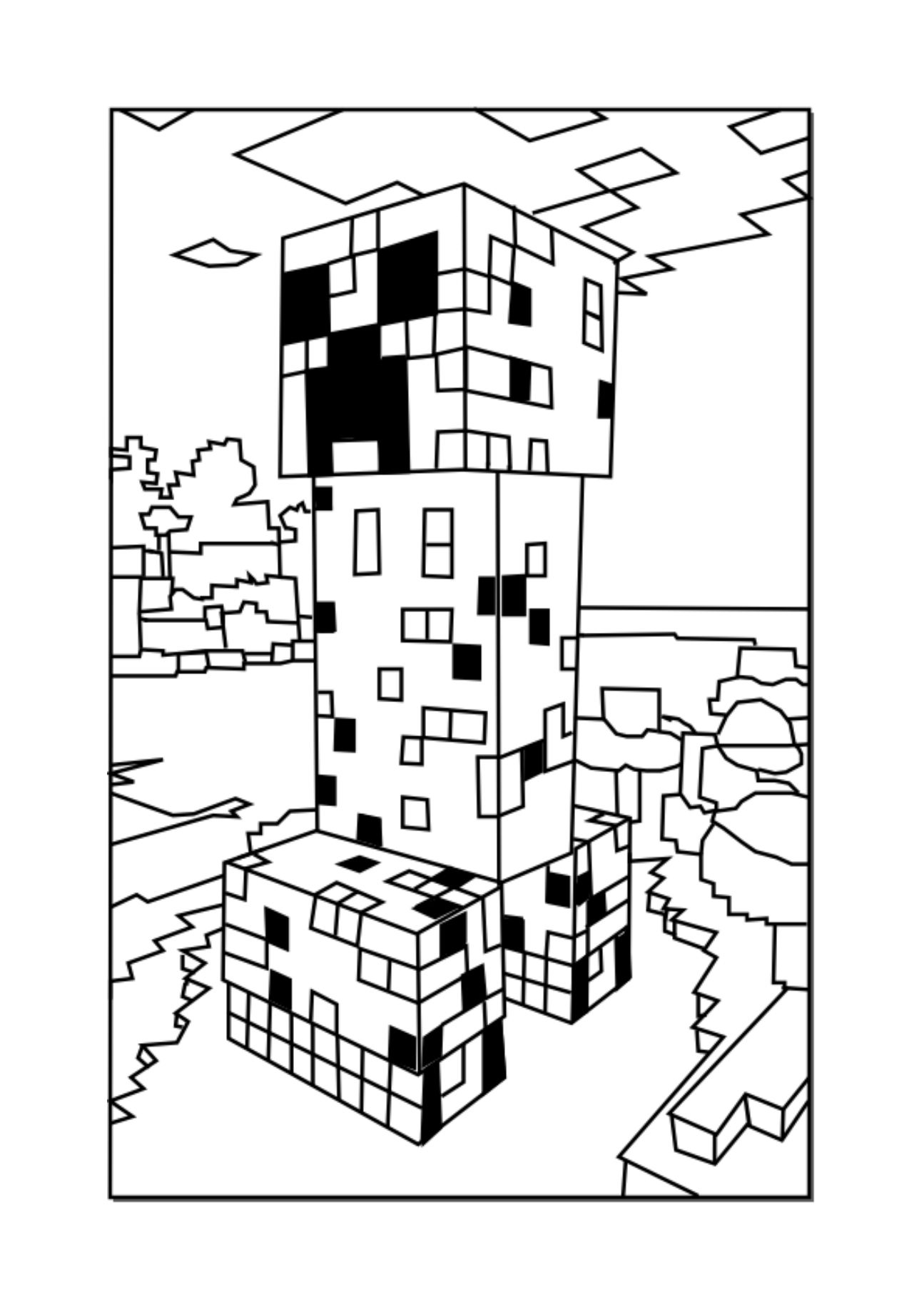 55 Minecraft Coloring Book 51