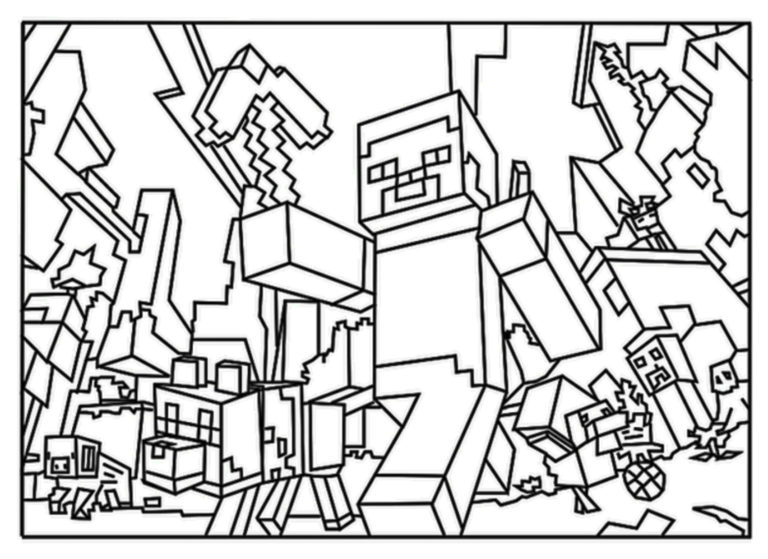 55 Minecraft Coloring Book 54