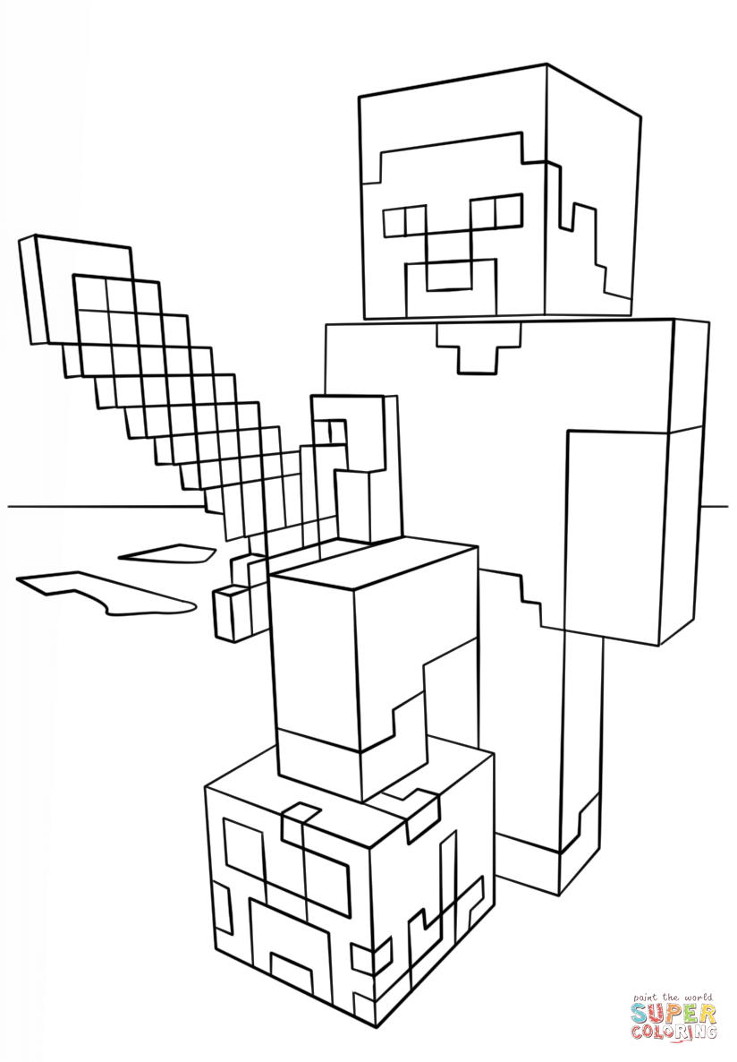 55 Minecraft Coloring Book 57