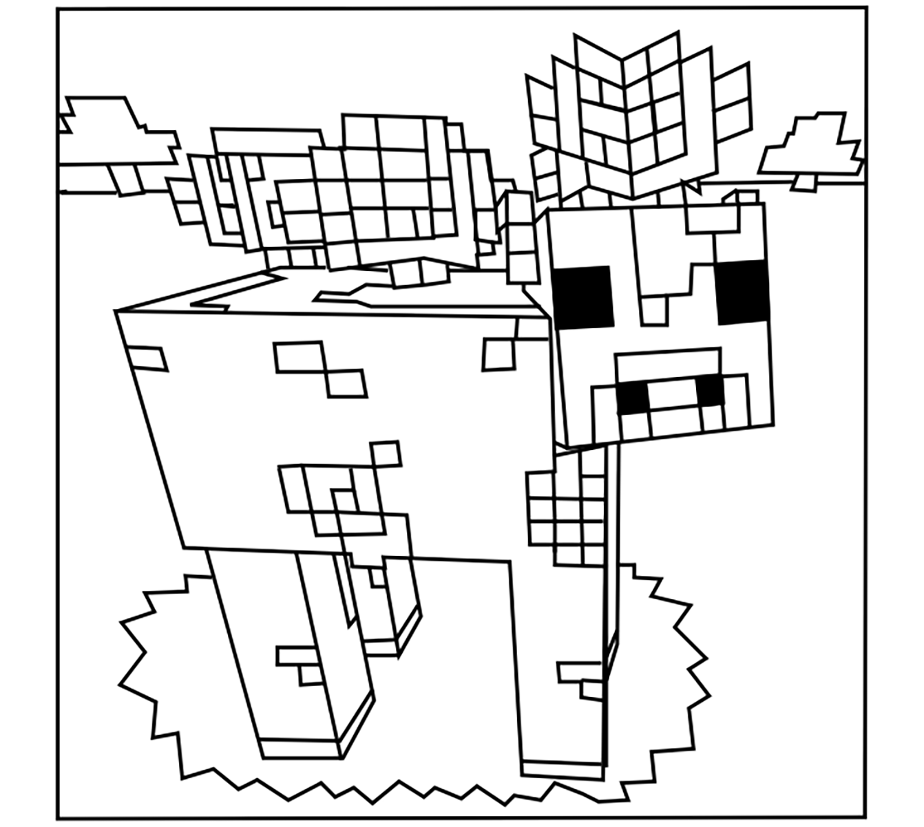 55 Minecraft Coloring Book 63