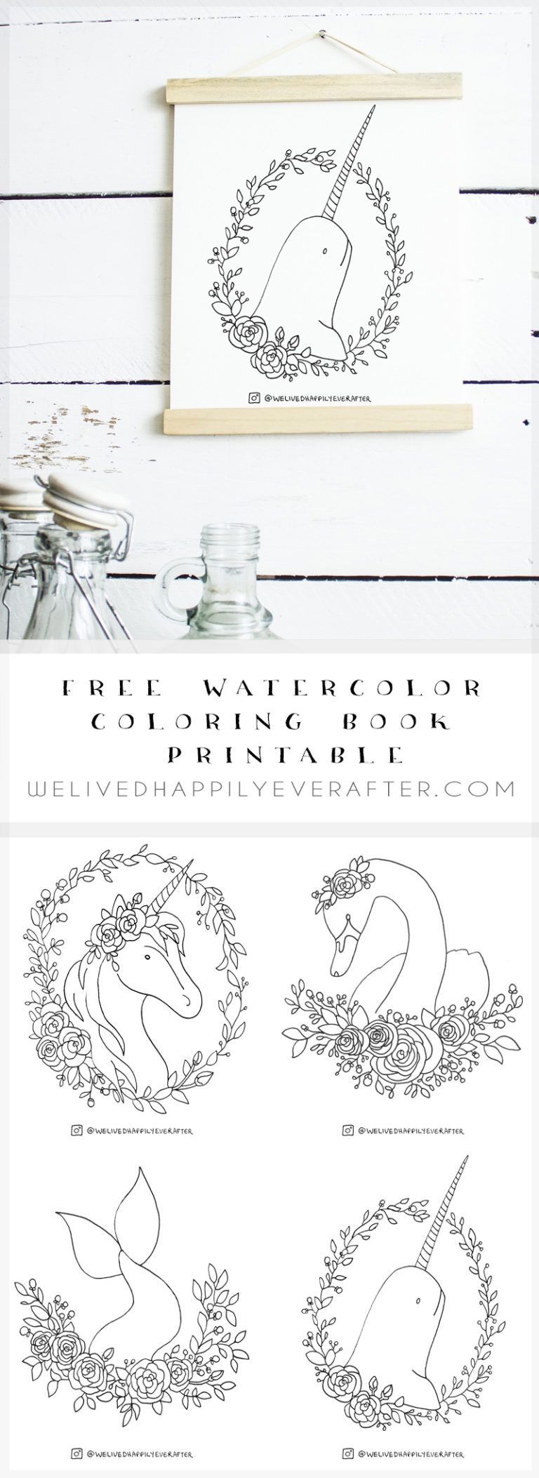 80 Printable 80 Printable Watercolor Coloring Books 92