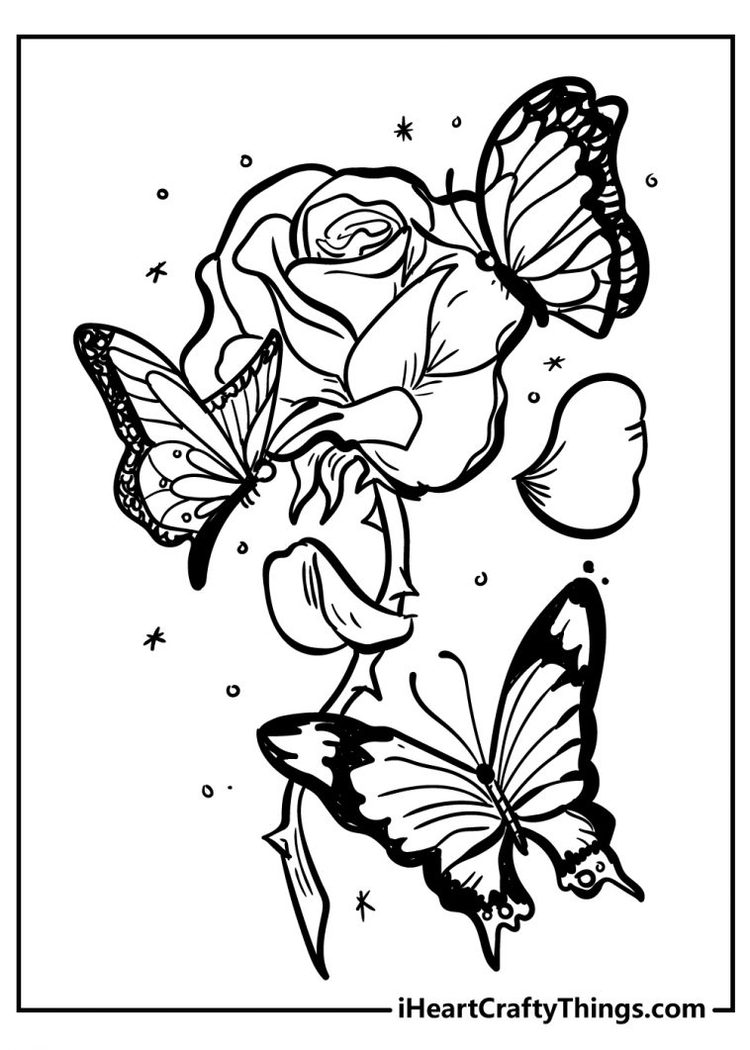 80 Printable Rose Coloring Pages 13