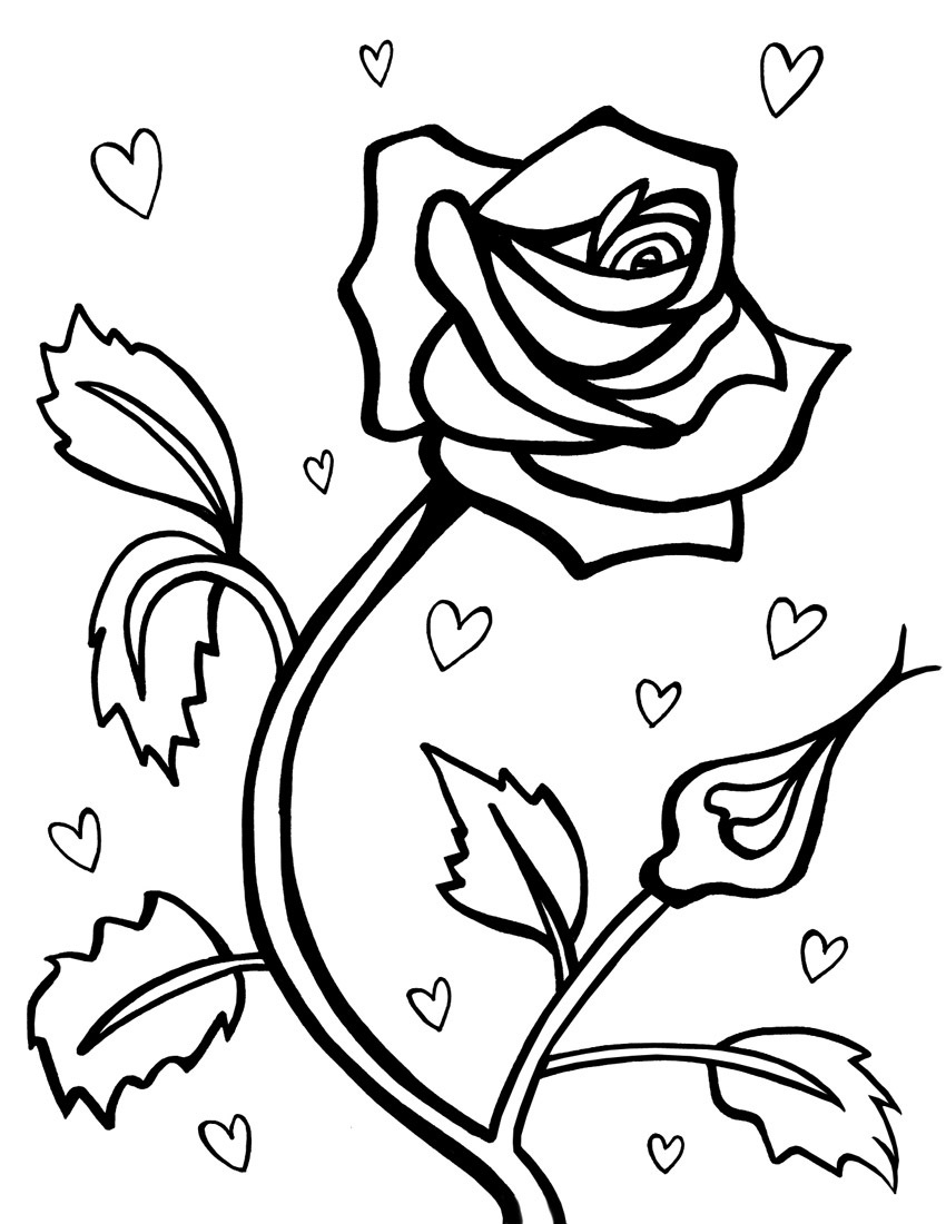 80 Printable Rose Coloring Pages 28