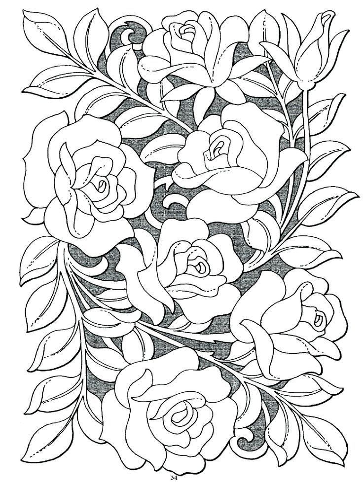 80 Printable Rose Coloring Pages 33