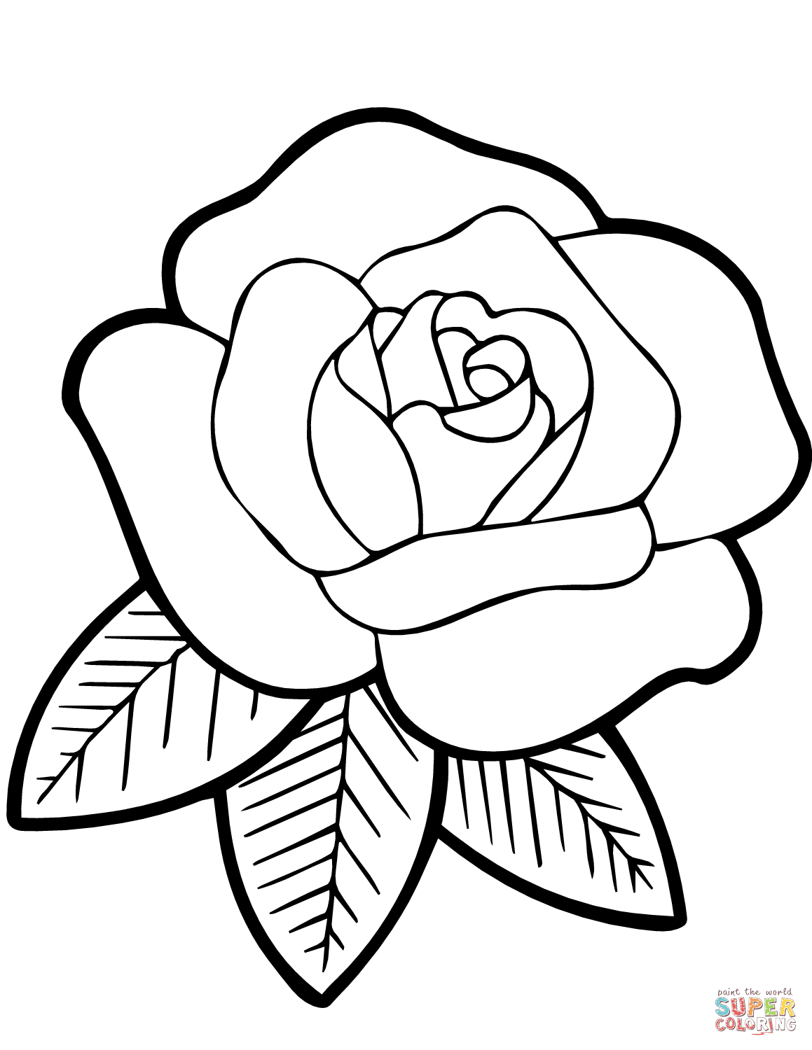 80 Printable Rose Coloring Pages 4