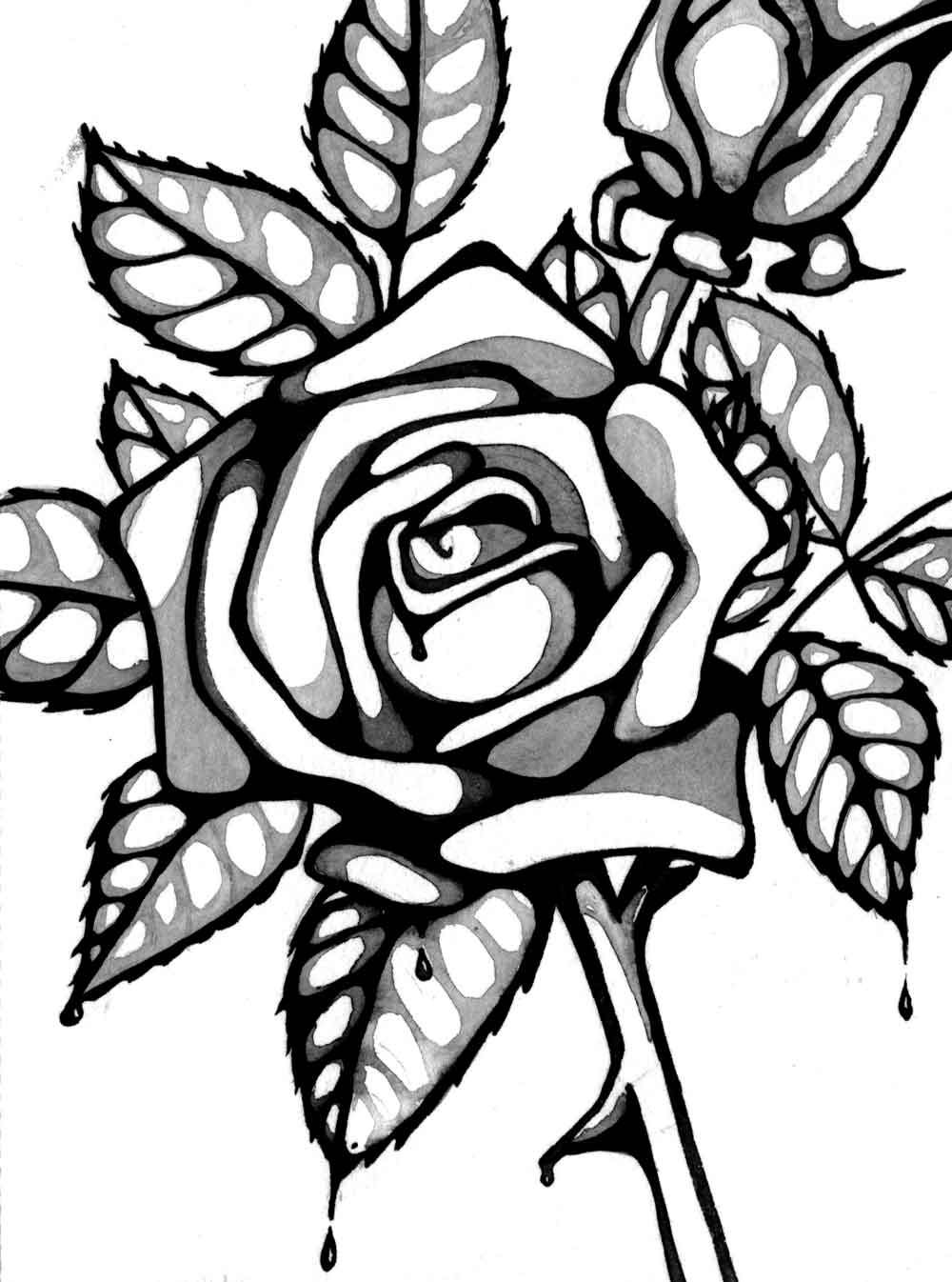 80 Printable Rose Coloring Pages 46