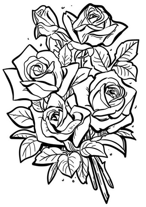 80 Printable Rose Coloring Pages 52