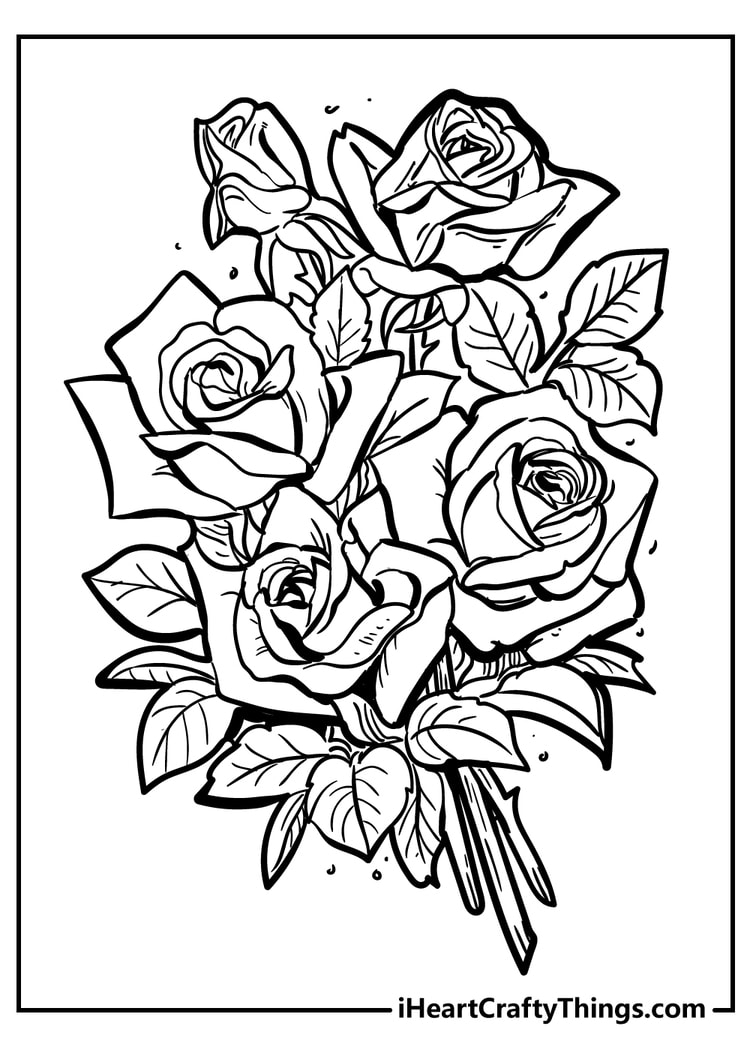 80 Printable Rose Coloring Pages 67