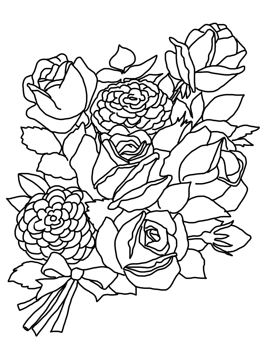 80 Printable Rose Coloring Pages 7