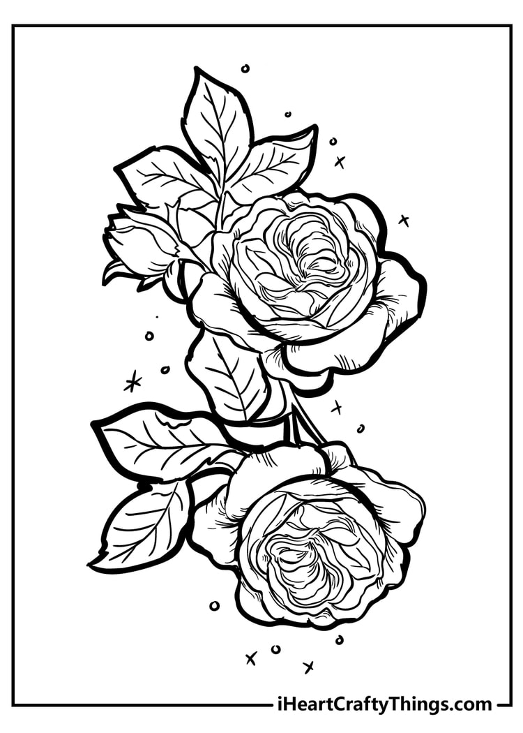 80 Printable Rose Coloring Pages 70