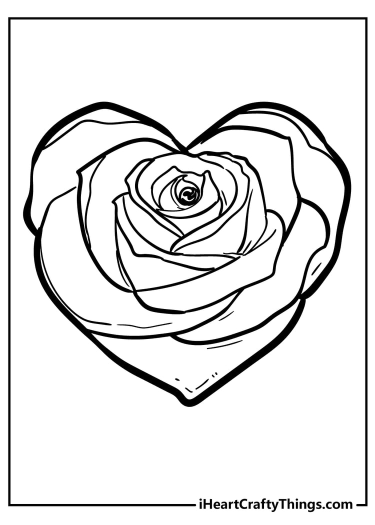 80 Printable Rose Coloring Pages 75