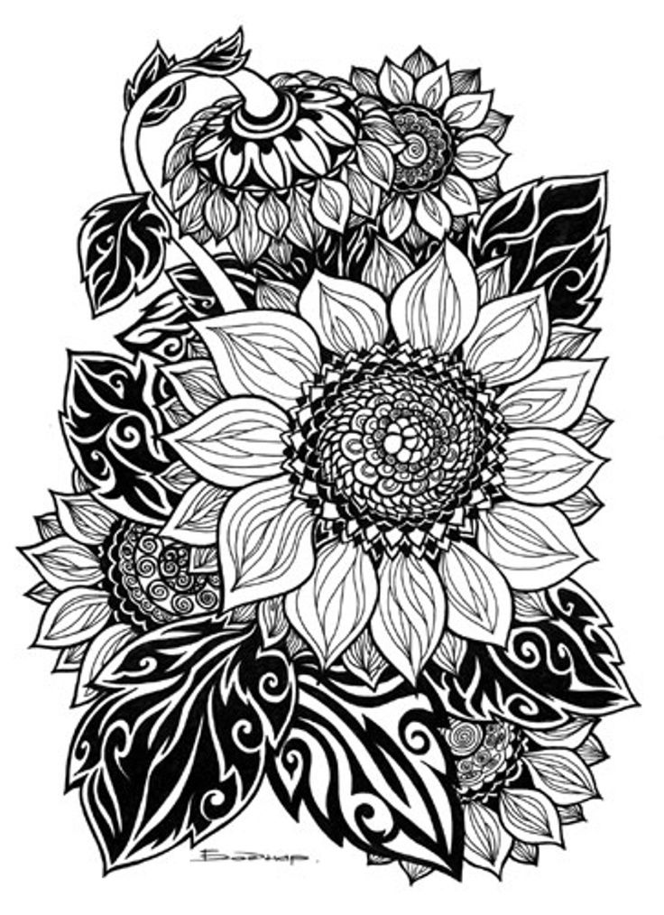 80 Printable Sunflower Coloring Pages 18