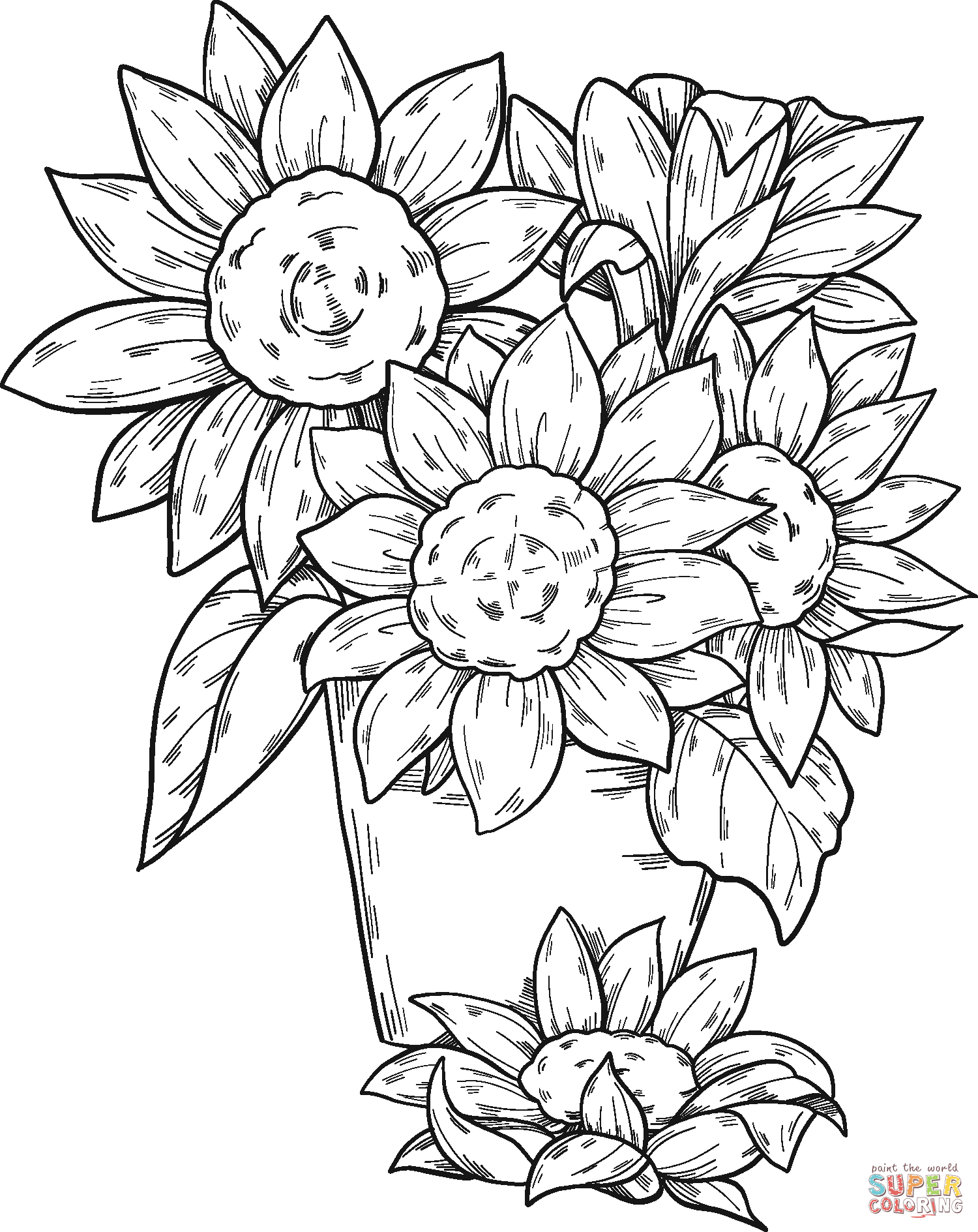 80 Printable Sunflower Coloring Pages 31