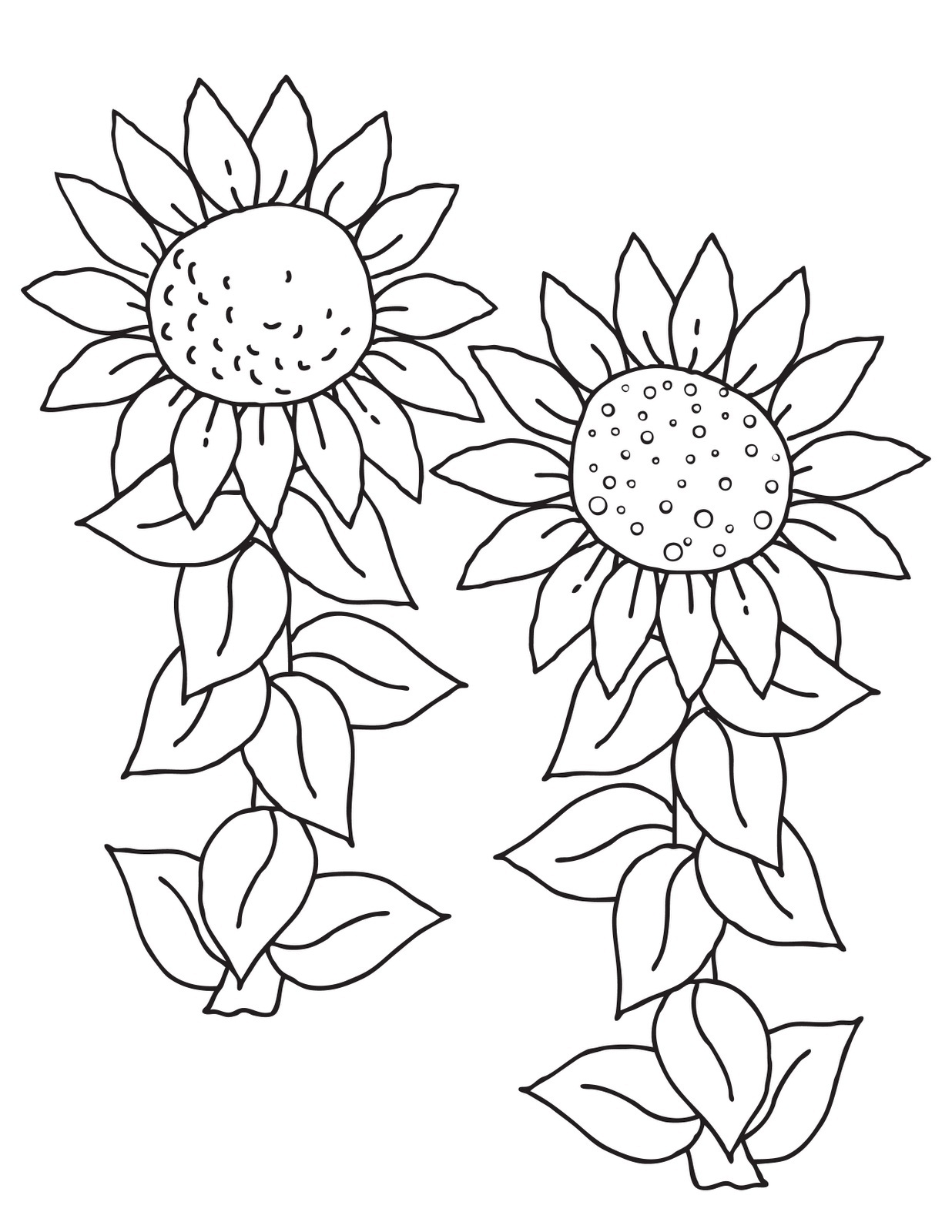 80 Printable Sunflower Coloring Pages 33