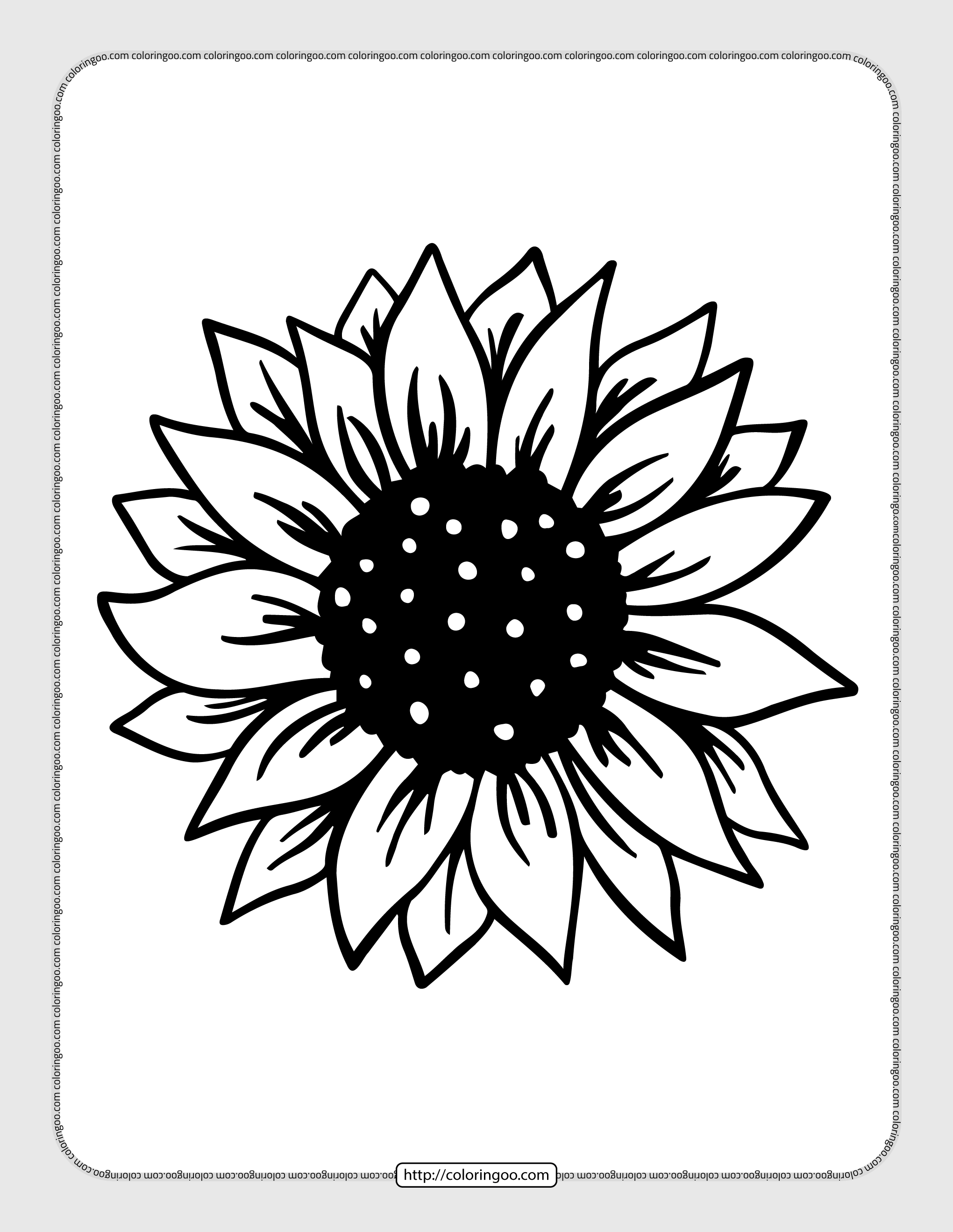 80 Printable Sunflower Coloring Pages 39