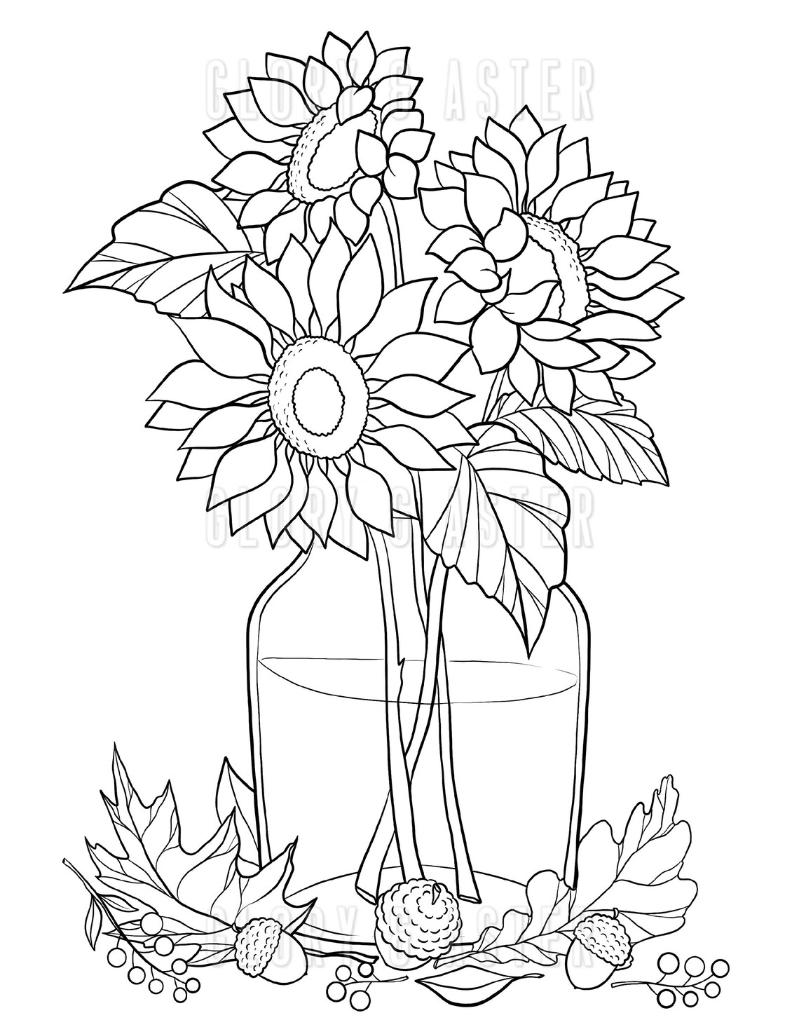 80 Printable Sunflower Coloring Pages 40