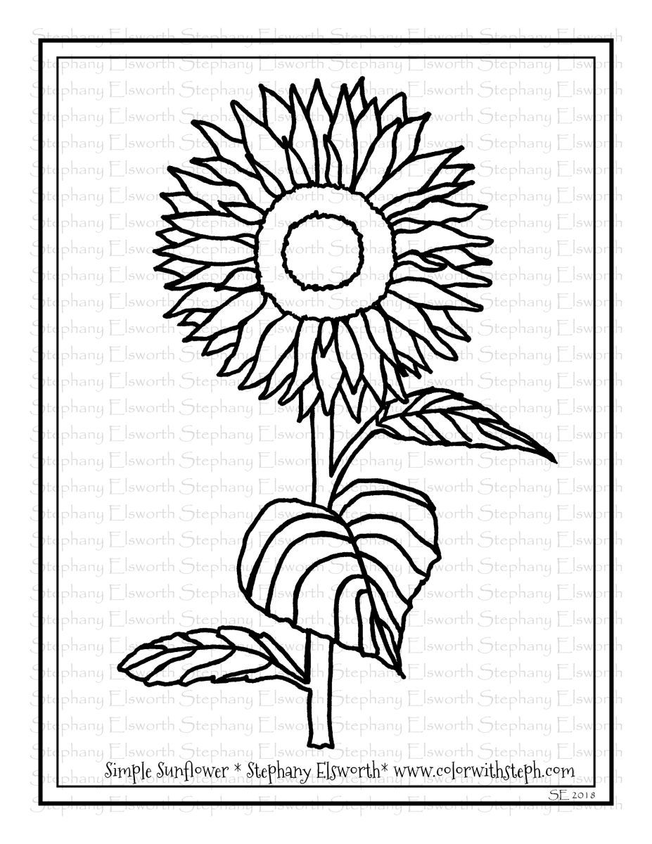 80 Printable Sunflower Coloring Pages 46