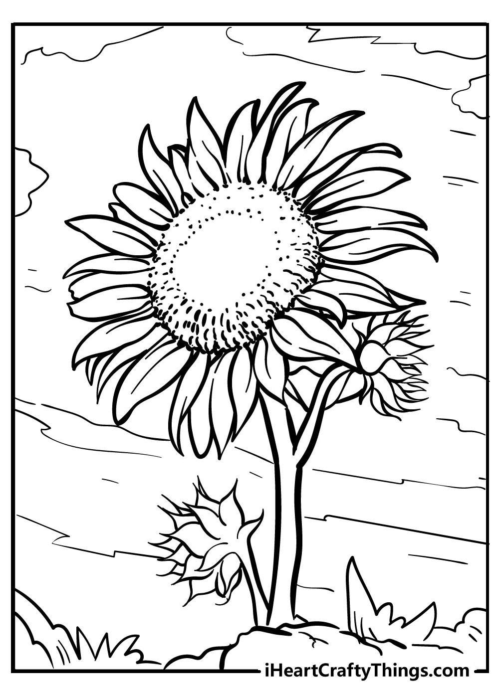 80 Printable Sunflower Coloring Pages 47