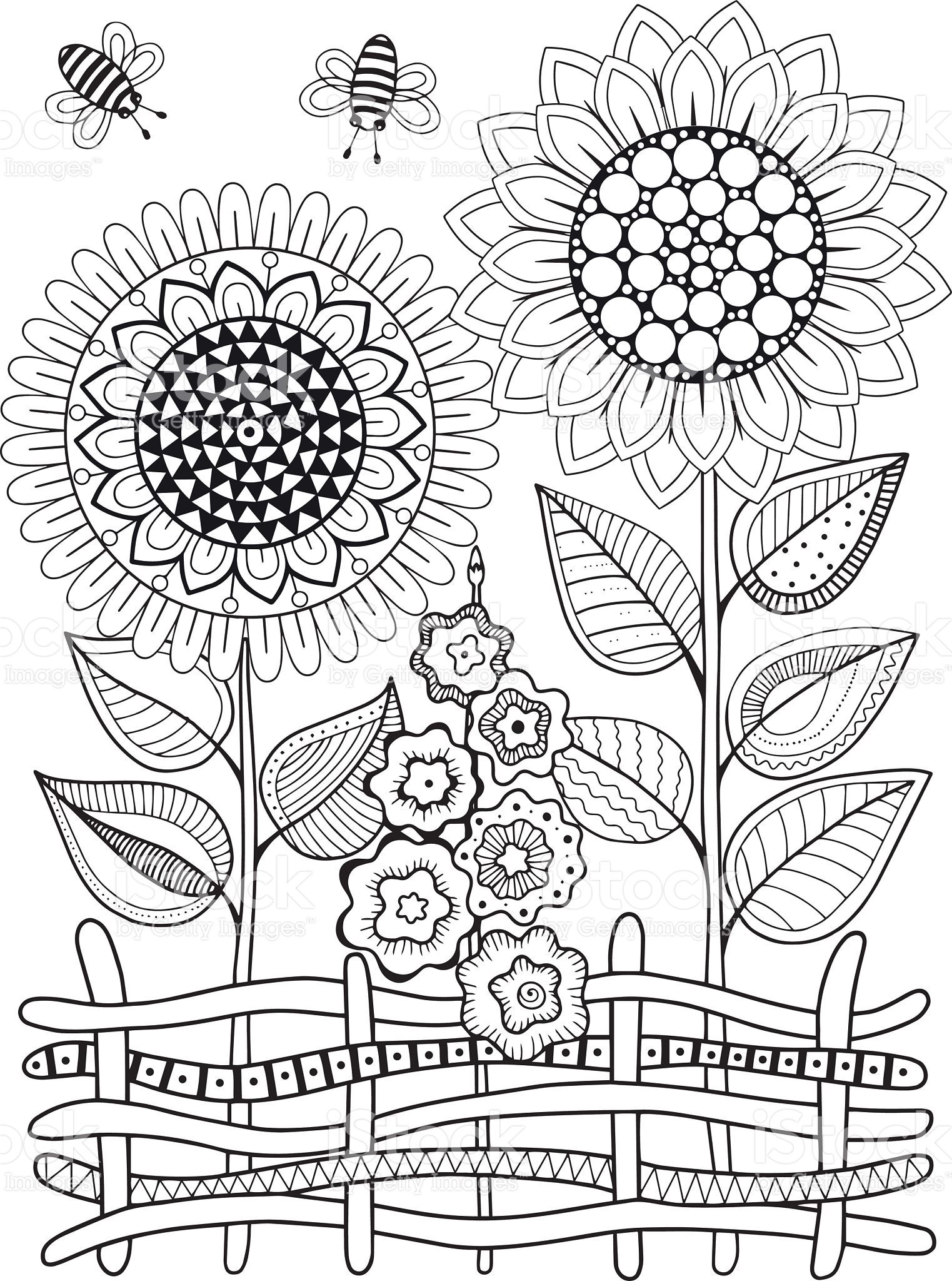 80 Printable Sunflower Coloring Pages 7