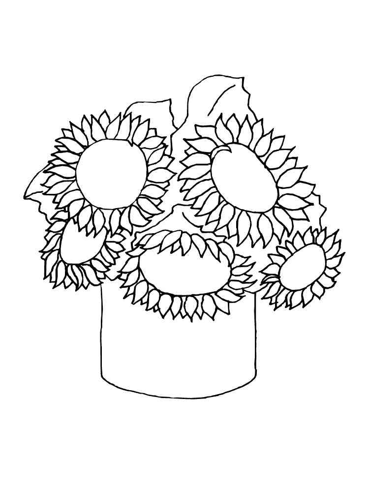 80 Printable Sunflower Coloring Pages 74