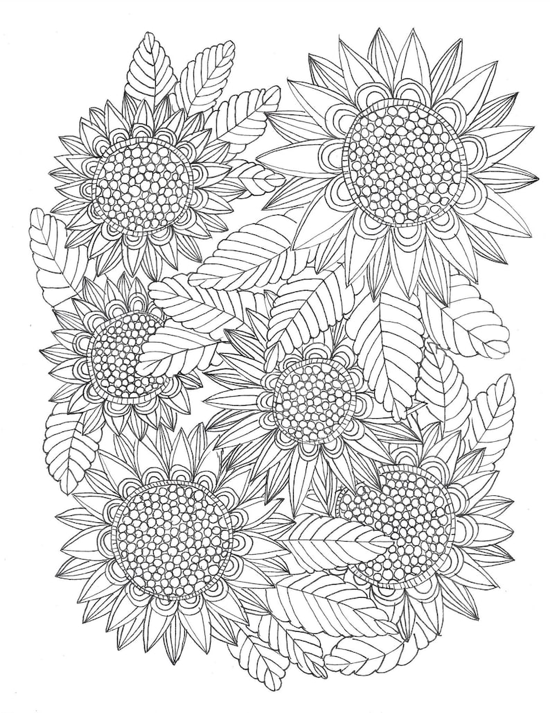 80 Printable Sunflower Coloring Pages 79