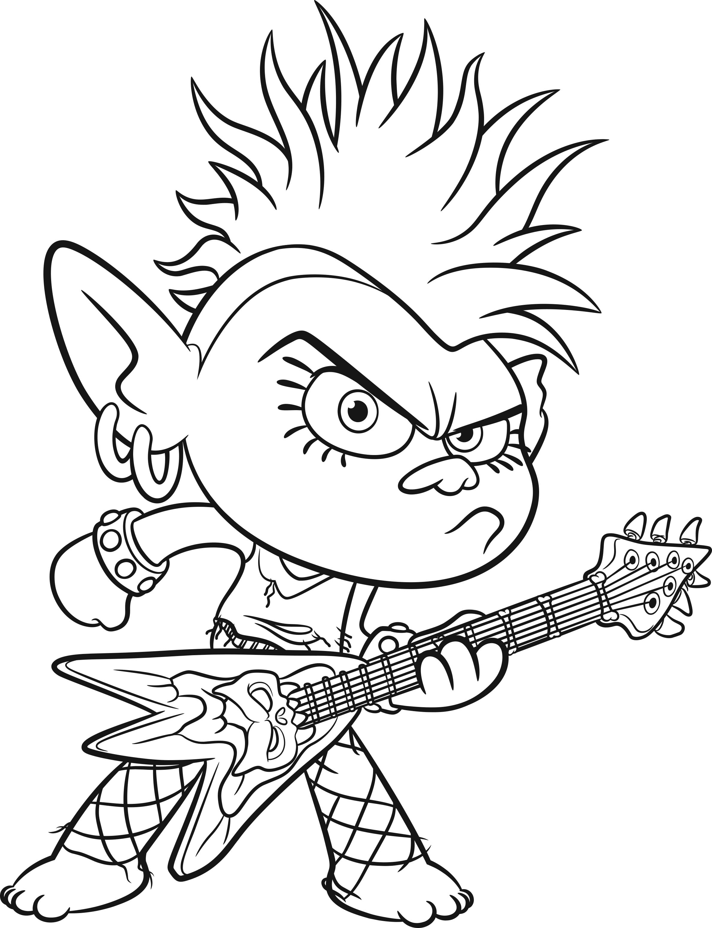 80 Printable Trolls Coloring Book 11