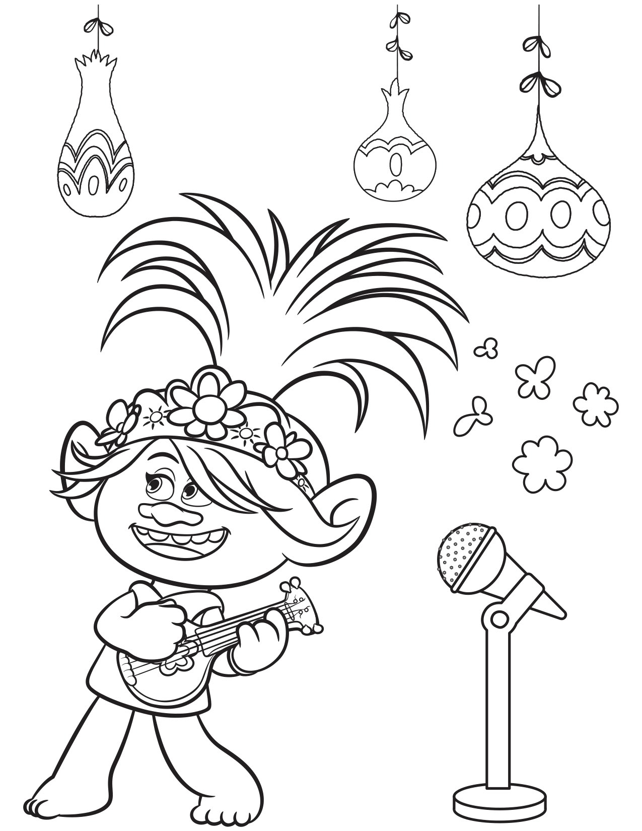 80 Printable Trolls Coloring Book 14