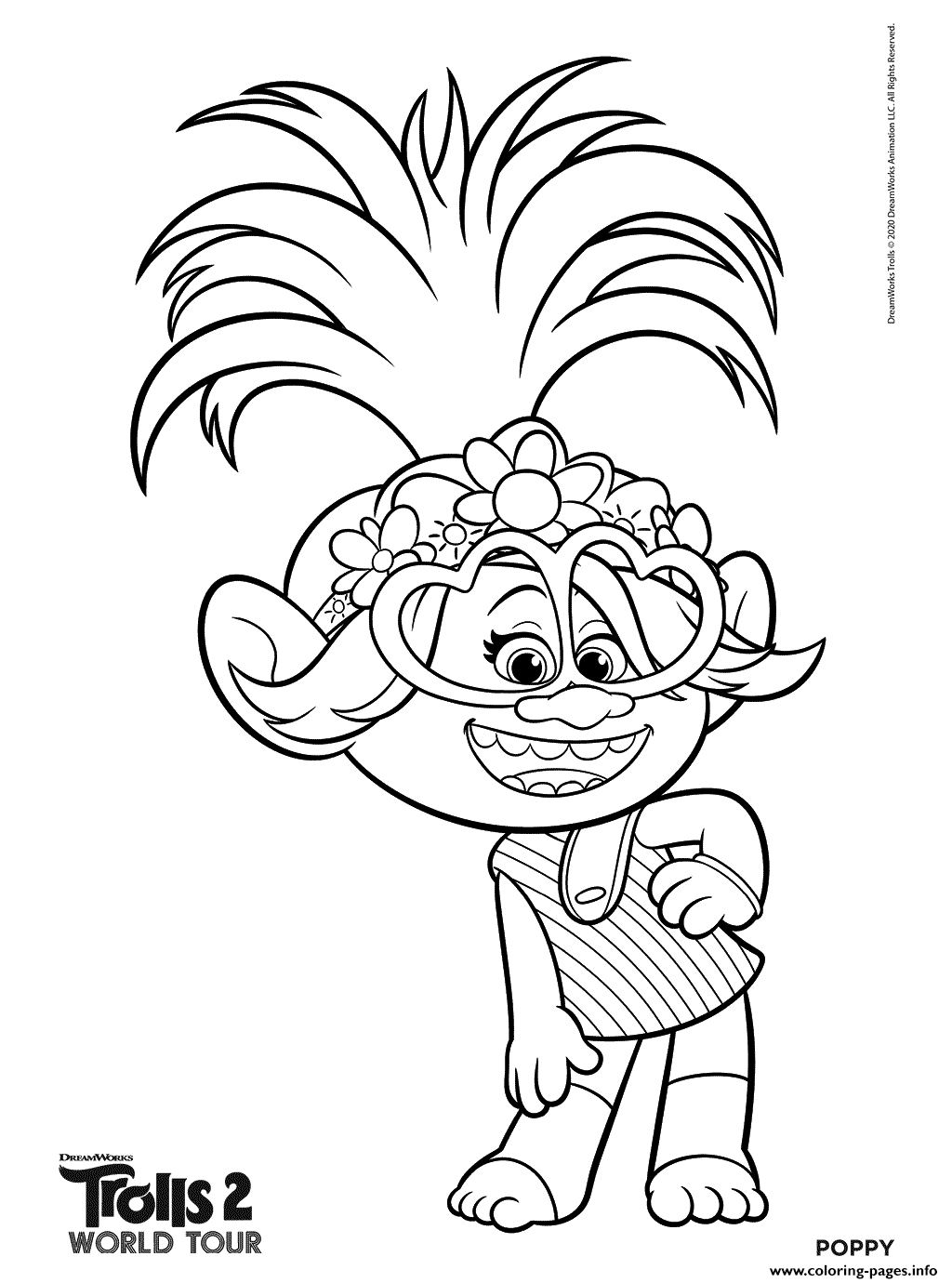 80 Printable Trolls Coloring Book 16