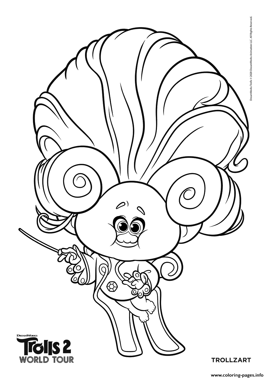 80 Printable Trolls Coloring Book 26