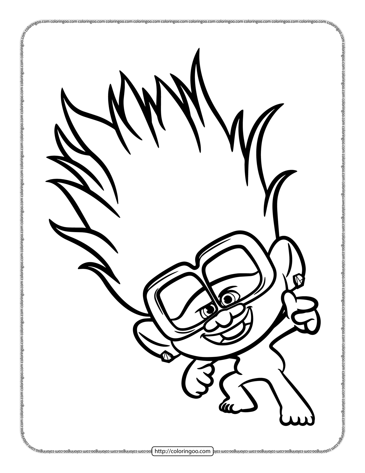 80 Printable Trolls Coloring Book 29