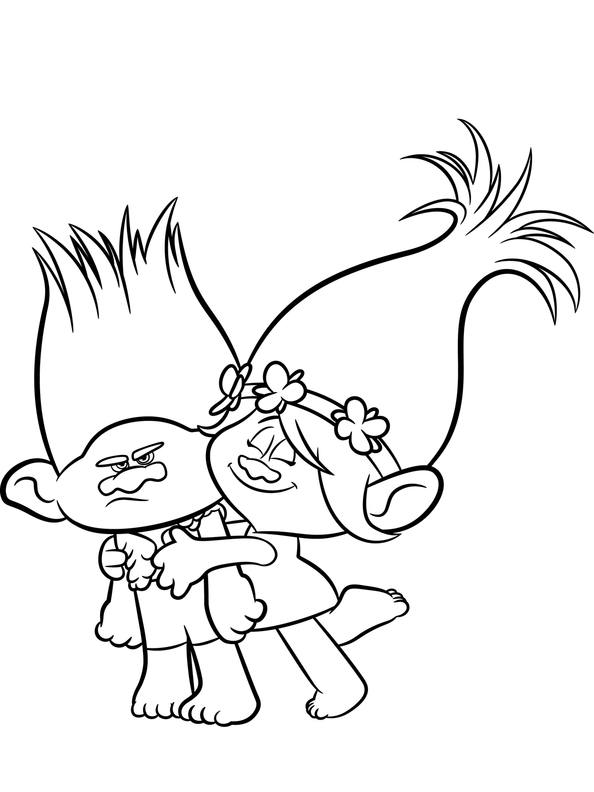 80 Printable Trolls Coloring Book 3