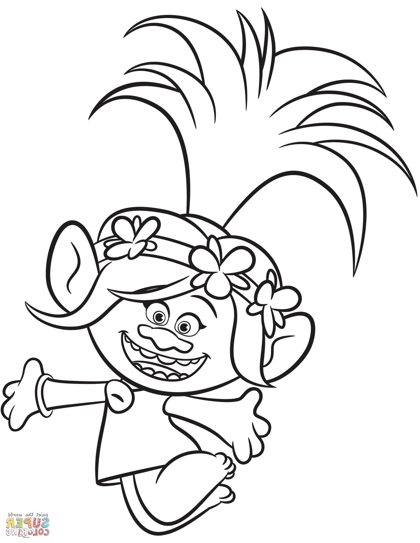 80 Printable Trolls Coloring Book 37