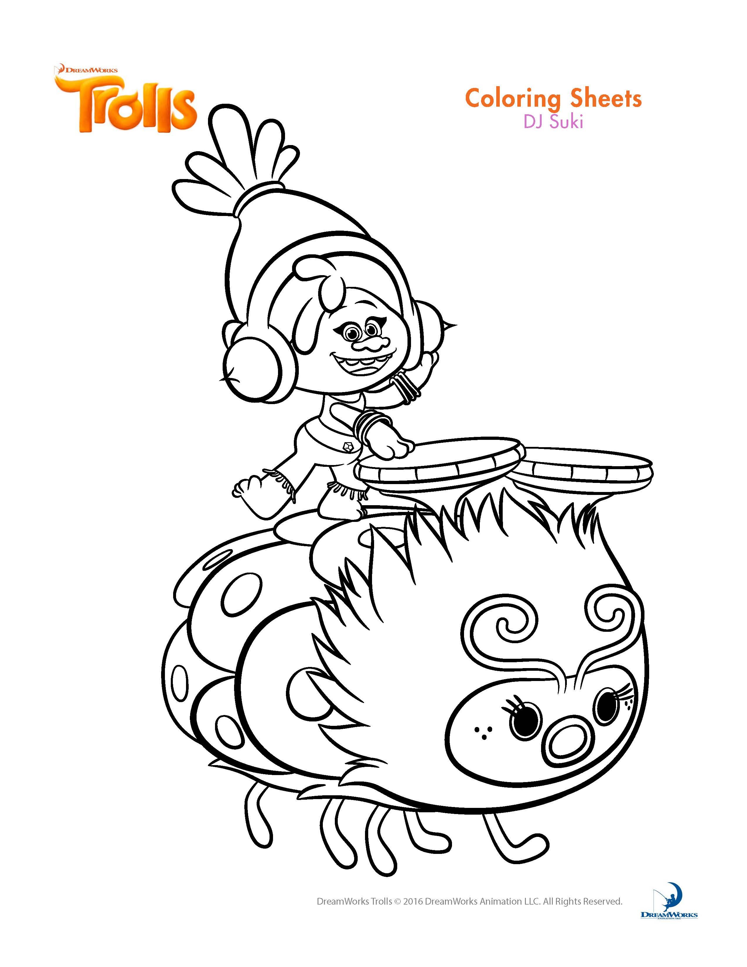 80 Printable Trolls Coloring Book 40