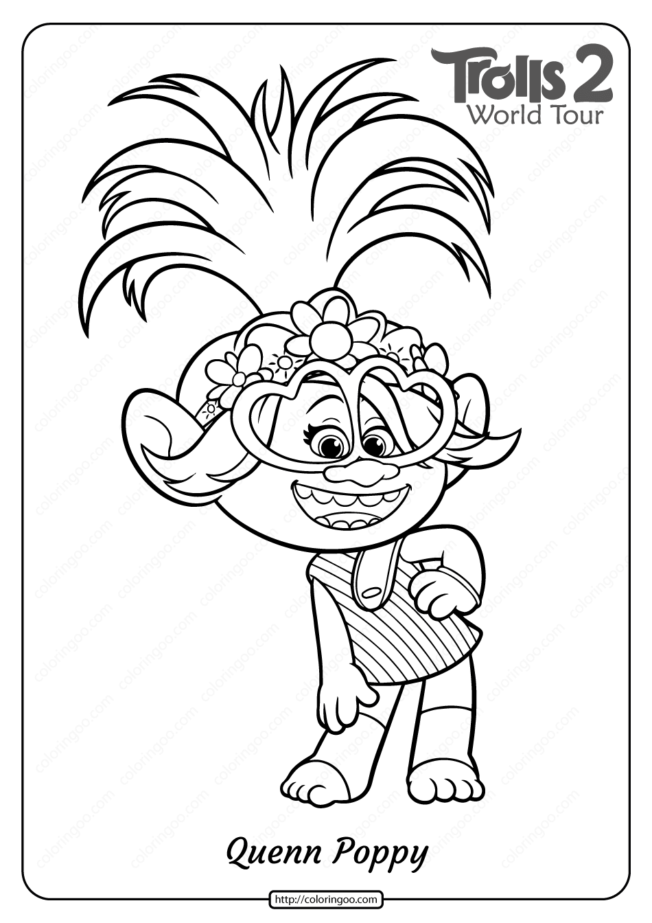 80 Printable Trolls Coloring Book 41