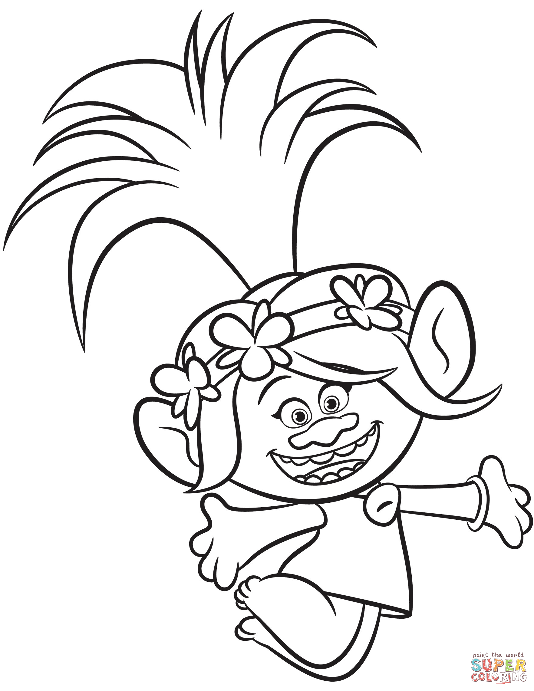 80 Printable Trolls Coloring Book 43